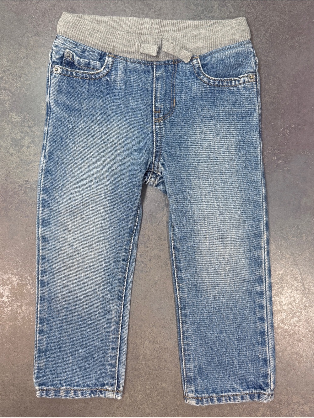 Children’s Place Boys Jeans 2T | Pull-On Denim | Ribbed Drawstring Waist